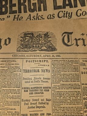 Very old Chicago Tribune newspapers